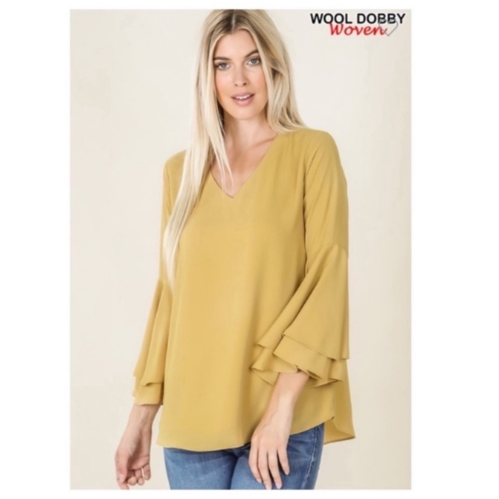 💛 Yellow Belle Sleeve Top